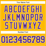 Custom Gold Purple-White Authentic Baseball Jersey