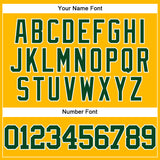 Custom Gold Green-White Authentic Baseball Jersey
