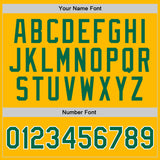 Custom Gold Kelly Green-White Authentic Throwback Basketball Jersey