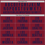 Custom Crimson Navy-Yellow Performance Golf Polo Shirt