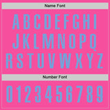 Custom Pink Light Blue Performance Golf Polo Shirt