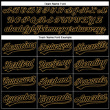 Custom Black Black-Old Gold Performance Vapor Golf Polo Shirt