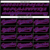 Custom Black Purple-Hot Pink Performance Vapor Golf Polo Shirt