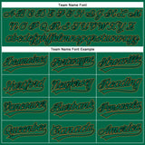 Custom Kelly Green Kelly Green Black-Old Gold Performance Vapor Golf Polo Shirt