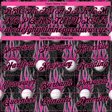 Custom Black Pink 3D Pattern Design Firely Golf Ball Performance Golf Polo Shirt