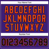 Custom Purple Black-Orange Performance Vapor Golf Polo Shirt