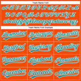 Custom Orange Teal-White Performance Vapor Golf Polo Shirt