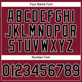 Custom Crimson Black-White Performance Vapor Golf Polo Shirt