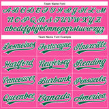 Custom Pink Kelly Green-White Performance Vapor Golf Polo Shirt