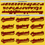 Custom Yellow Red-Black Performance Vapor Golf Polo Shirt