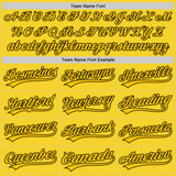 Custom Yellow Black Performance Vapor Golf Polo Shirt
