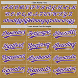 Custom Old Gold Purple-White Performance Vapor Golf Polo Shirt
