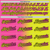 Custom Neon Yellow Pink-Black Authentic Gradient Fashion Baseball Jersey
