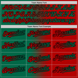 Custom Red Kelly Green-Black Authentic Gradient Fashion Baseball Jersey