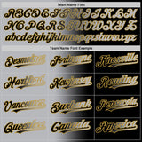 Custom Black Gray-Old Gold Authentic Gradient Fashion Baseball Jersey