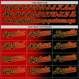 Custom Black Red-Old Gold Authentic Gradient Fashion Baseball Jersey