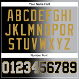 Custom Stitched Black Gray-Old Gold Gradient Fashion Sports Pullover Sweatshirt Hoodie