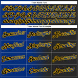 Custom Stitched Black Royal-Gold Gradient Fashion Sports Pullover Sweatshirt Hoodie