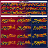 Custom Navy Maroon-Gold Authentic Gradient Fashion Baseball Jersey