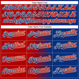 Custom Royal Red-Cream Authentic Gradient Fashion Baseball Jersey