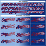 Custom Royal Light Blue-Red Authentic Gradient Fashion Baseball Jersey