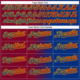 Custom Royal Maroon-Gold Authentic Gradient Fashion Baseball Jersey