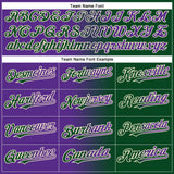 Custom Green Purple-Cream Authentic Gradient Fashion Baseball Jersey