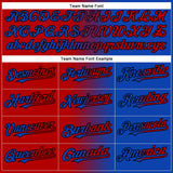 Custom Thunder Blue Red-Black Authentic Gradient Fashion Baseball Jersey
