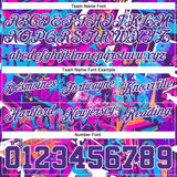 Custom Graffiti Pattern Purple-White 3D Words Authentic Basketball Shorts