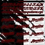 Custom Graffiti Pattern Red-Black 3D Scratch Authentic Baseball Jersey