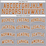 Custom Gray Texas Orange-White Authentic Baseball Jersey