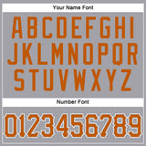 Custom Gray Texas Orange-White Authentic Baseball Jersey