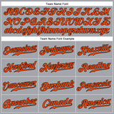 Custom Gray Orange-Black Authentic Sleeveless Baseball Jersey