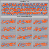 Custom Gray Orange White-Royal Authentic Baseball Jersey
