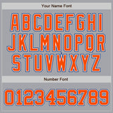Custom Gray Orange White-Royal Authentic Baseball Jersey