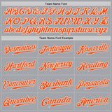 Custom Gray Orange-White Authentic Baseball Jersey