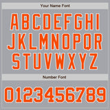 Custom Gray Orange-White Authentic Baseball Jersey