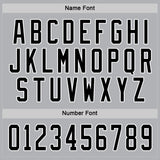Custom Gray Black-White Hockey Jersey