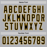 Custom Gray Black-Gold Hockey Jersey