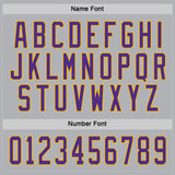 Custom Gray Purple-Gold Hockey Jersey