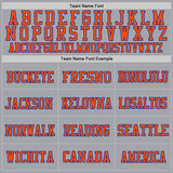 Custom Gray Royal-Orange Mesh Authentic Football Jersey