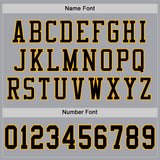 Custom Gray Black-Gold Mesh Authentic Football Jersey