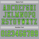 Custom Gray Neon Green-Navy Mesh Authentic Football Jersey