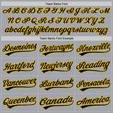 Custom Gray Black-Gold Authentic Baseball Jersey