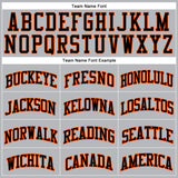 Custom Gray Black Pinstripe Black-Orange Authentic Basketball Jersey