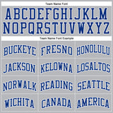 Custom Gray Royal Pinstripe Royal-White Authentic Basketball Jersey