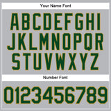 Custom Gray Green Pinstripe Old Gold Authentic Baseball Jersey