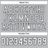 Custom Gray White-Black Mesh Authentic Football Jersey