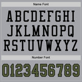 Custom Gray Olive-Black Mesh Authentic Football Jersey
