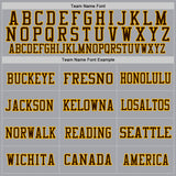 Custom Gray Brown-Gold Mesh Authentic Football Jersey